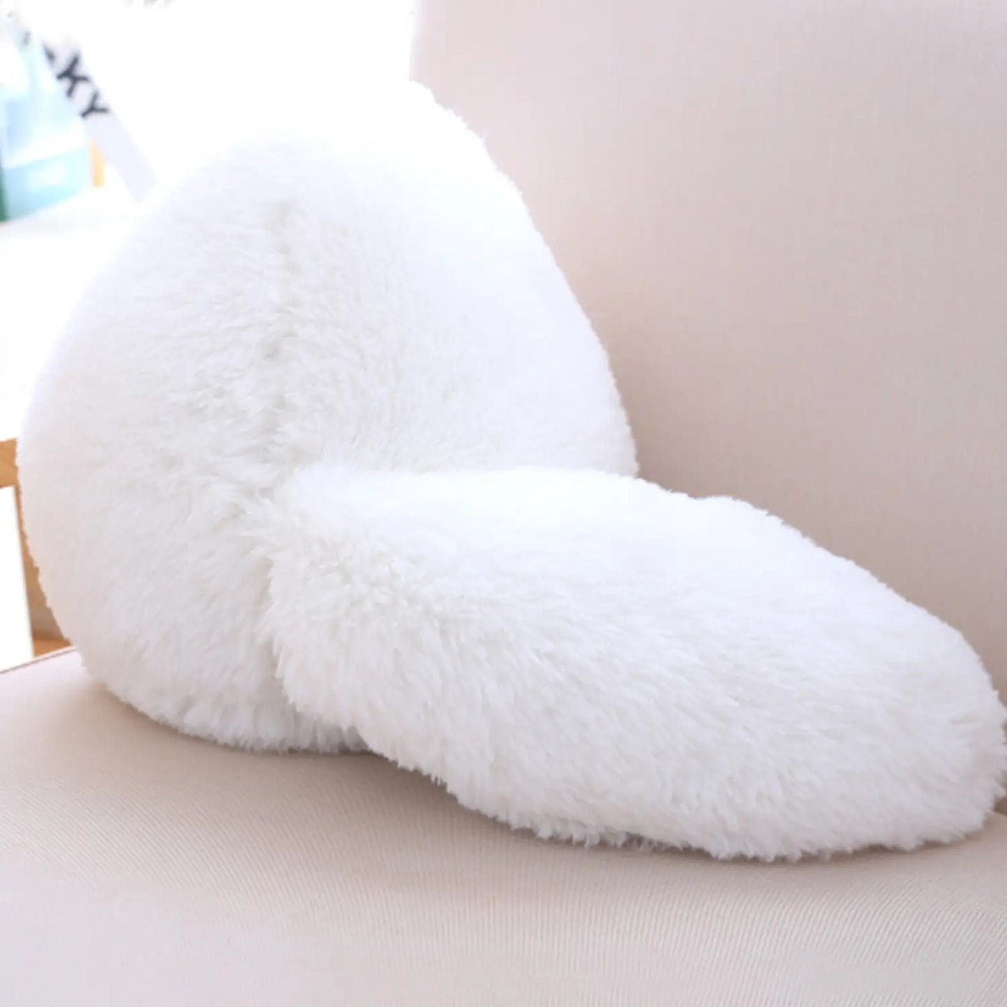 Ultra-Fluffy White Plush Cat Toy – Soft Chubby Stuffed Kitten Pillow for Kids & Home Décor