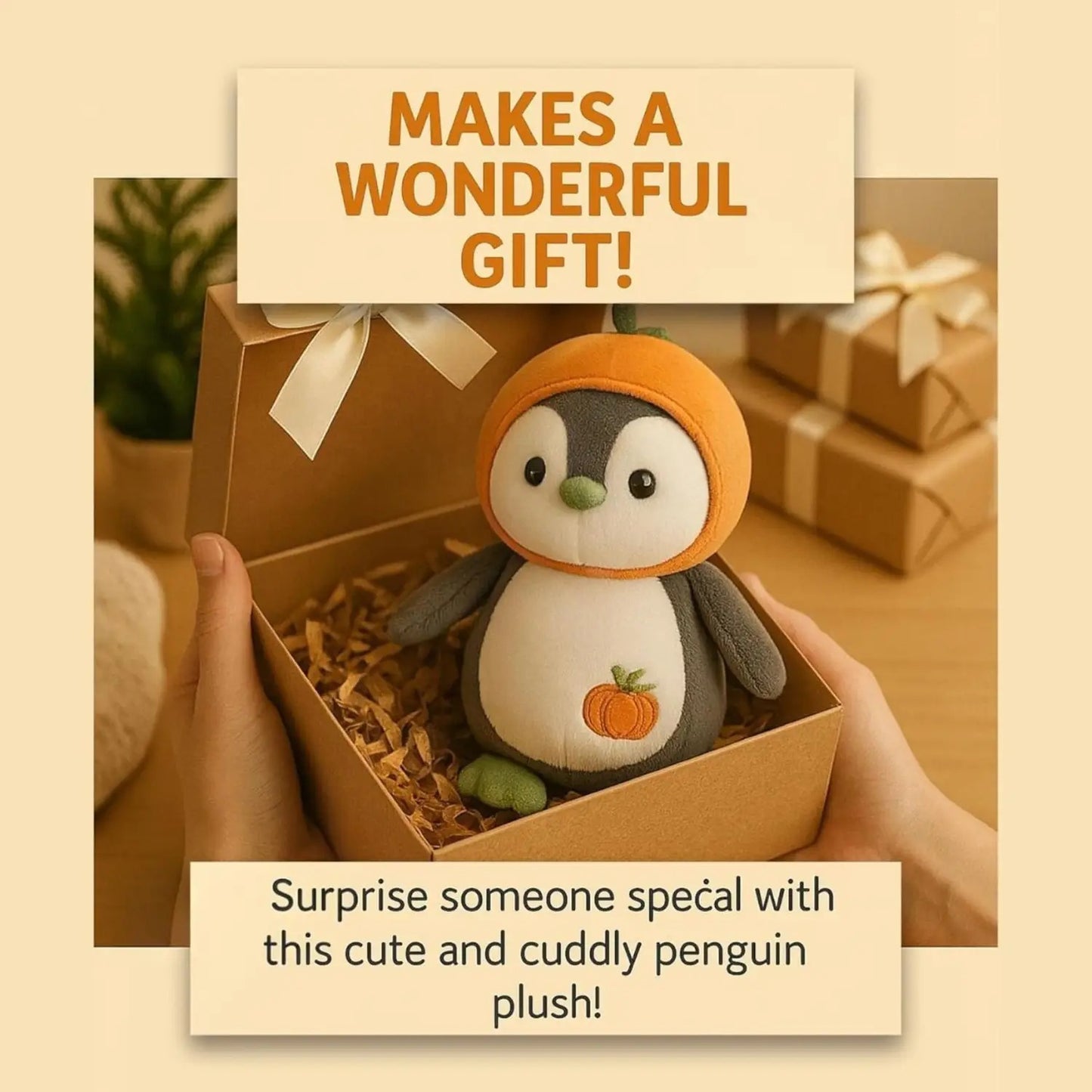 Snowbill Penguin Soft Toy – Fruit Theme Plush (Soft & Cuddly)