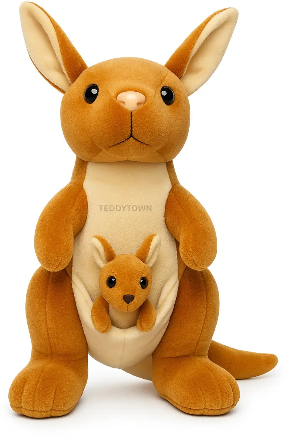 Mother Kangaroo Soft Toy with Baby – Cute Plush Stuffed Animal