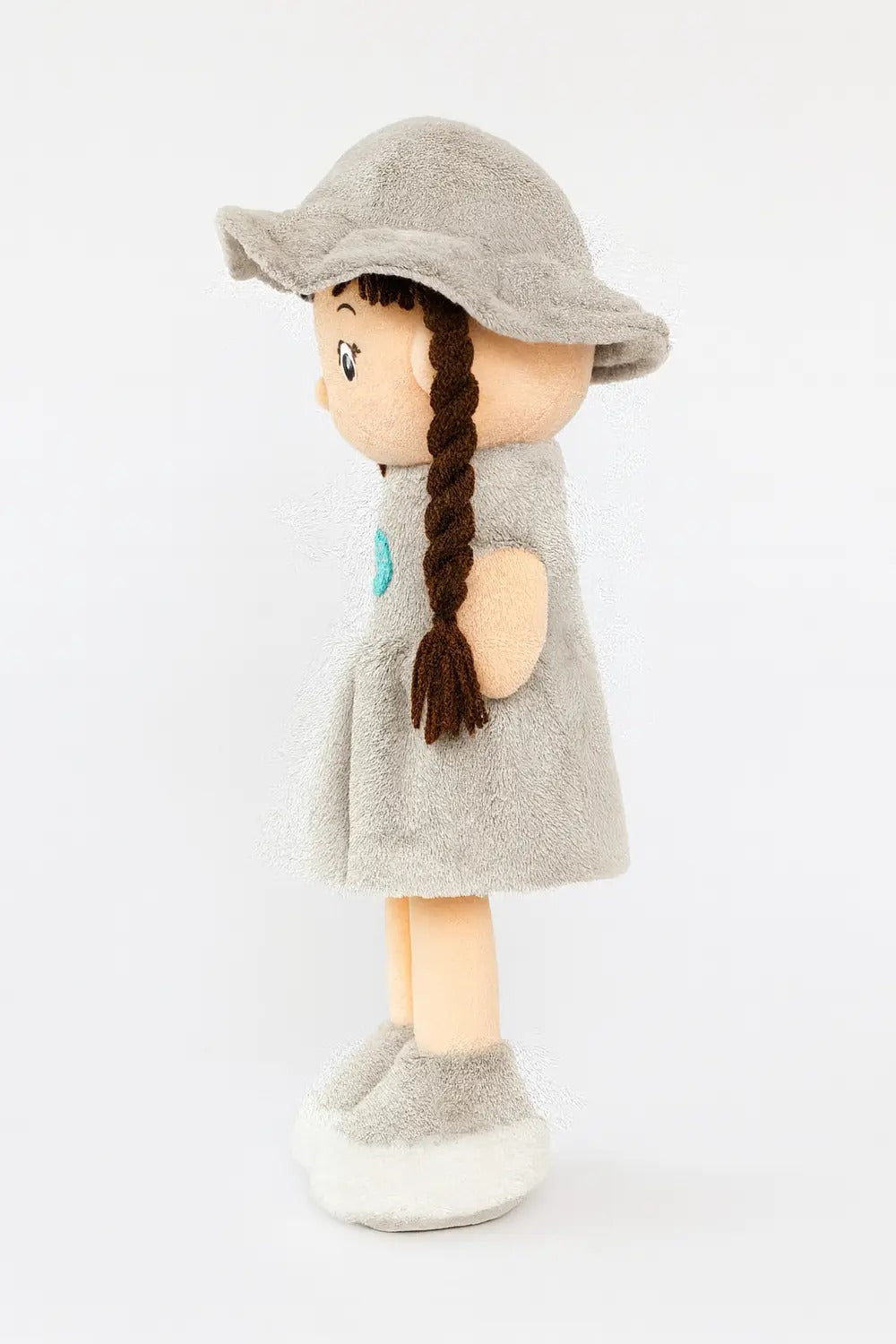 Soft Plush Girl Doll with Hat – Cute & Cuddly Fabric Doll